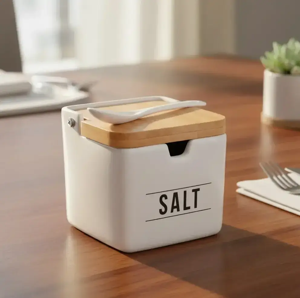 Saleiro Porcelana Branco 270g